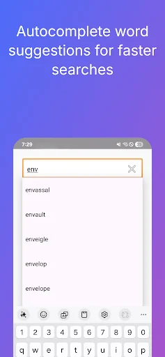 Offline English Dictionary ڈاؤن لوڈ کریں – تیز تلاش اور آٹو مکمل - Screenshot 2