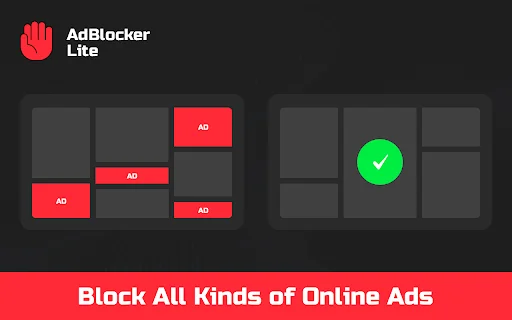 AdBlock Lite ڈاؤن لوڈ کریں – کروم کے لیے بہترین مفت ایڈ بلاکر - Screenshot 1