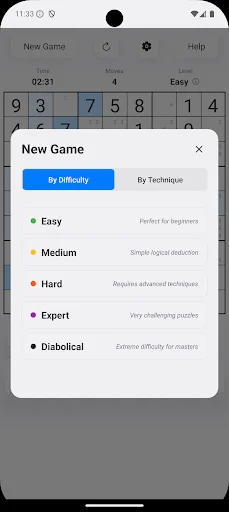 Sudoku Trainer ڈاؤن لوڈ کریں – سوڈوکو ماسٹر بنیں اور گیم جیتیں - Screenshot 3