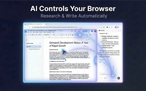 Genspark Chrome Extension ڈاؤن لوڈ کریں – AI براؤزنگ اسسٹنٹ - Screenshot 4