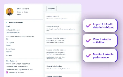 Hublead ڈاؤن لوڈ کریں – LinkedIn اور HubSpot کو مفت میں مربوط کریں - Screenshot 4