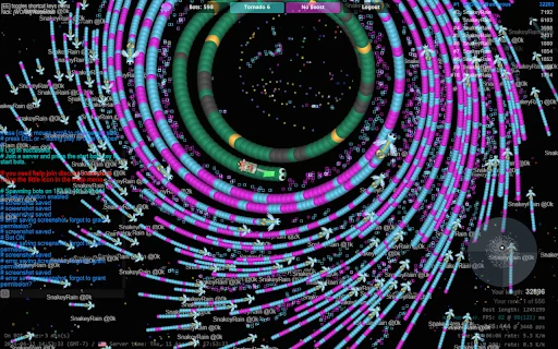SnakeyRain ڈاؤن لوڈ کریں – Slither.io کے لیے بہترین بوٹ موڈ - Screenshot 1