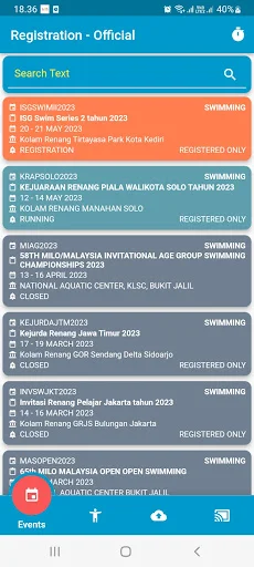 Innotex SwimPro ڈاؤن لوڈ کریں – تیراکی کی آن لائن رجسٹریشن - Screenshot 1