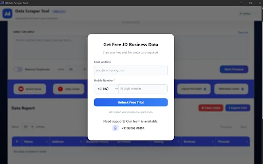 JD Data Scrapper Tool ڈاؤن لوڈ کریں – خودکار بزنس ڈیٹا ایکسٹریکشن - Screenshot 5
