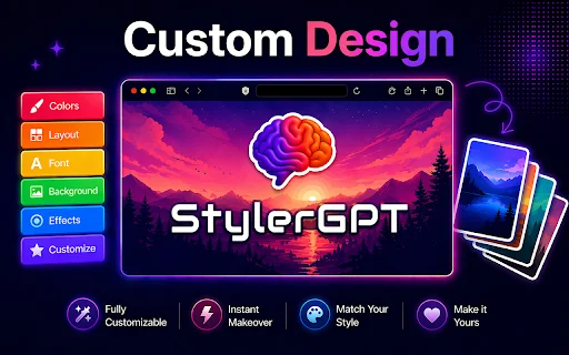 StylerGPT ڈاؤن لوڈ کریں: ChatGPT تھیمز اور پروڈکٹیوٹی ٹولز - Screenshot 1