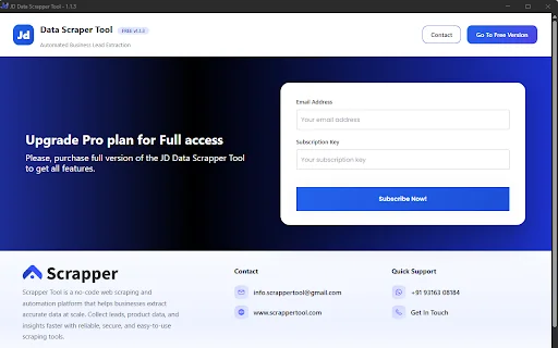 JD Data Scrapper Tool ڈاؤن لوڈ کریں – خودکار بزنس ڈیٹا ایکسٹریکشن - Screenshot 2
