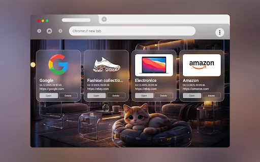 Webdoka New Tab ڈاؤن لوڈ کریں – بصری بک مارکس کے ساتھ براؤزنگ بہتر بنائیں - Screenshot 1