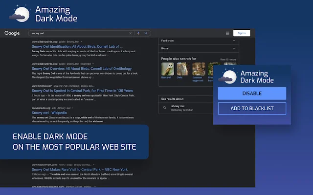 Amazing Dark Mode ڈاؤن لوڈ کریں – ویب سائٹس کے لیے بہترین ڈارک موڈ - Screenshot 1