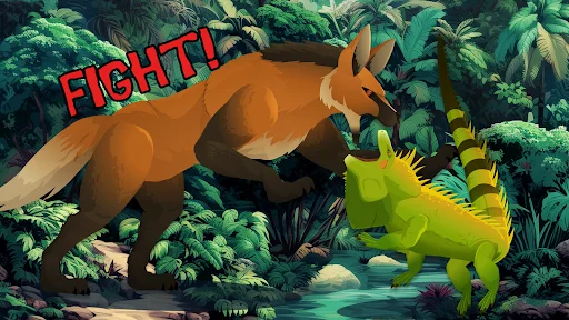 Tiger Fights Lion: Forest War ڈاؤن لوڈ کریں – جنگل کی جنگ کا تجربہ - Screenshot 3