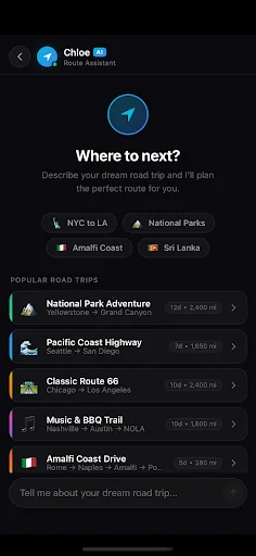 Tourific ڈاؤن لوڈ کریں – AI کے ساتھ بہترین روڈ ٹرپ پلانر - Screenshot 5