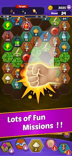 Shoot The Monster ڈاؤن لوڈ کریں – 2048 پزل گیم مفت کھیلیں - Screenshot 3