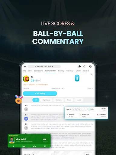 Cricket LineX ڈاؤن لوڈ کریں – تیز ترین لائیو کرکٹ سکور اور اپڈیٹس - Screenshot 10