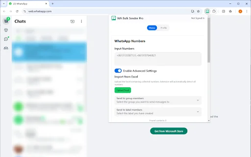 WA Bulk Sender Pro ڈاؤن لوڈ کریں – WhatsApp پر بلک میسج بھیجیں - Screenshot 1