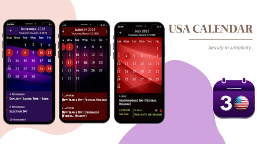 US Calendar 2026 ڈاؤن لوڈ کریں – چھٹیاں اور ریمانڈر - Screenshot 16