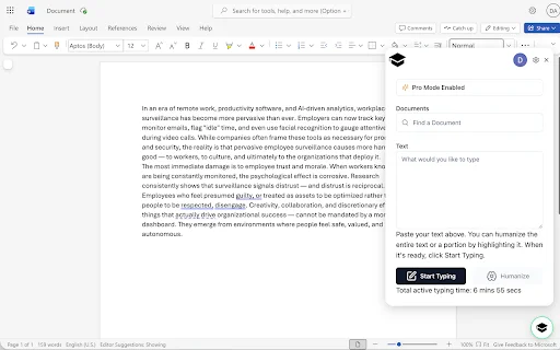 Duey.ai ڈاؤن لوڈ کریں – Google Docs کے لیے بہترین Auto Typer اور Humanizer - Screenshot 2
