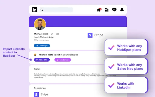 Hublead ڈاؤن لوڈ کریں – LinkedIn اور HubSpot کو مفت میں مربوط کریں - Screenshot 2