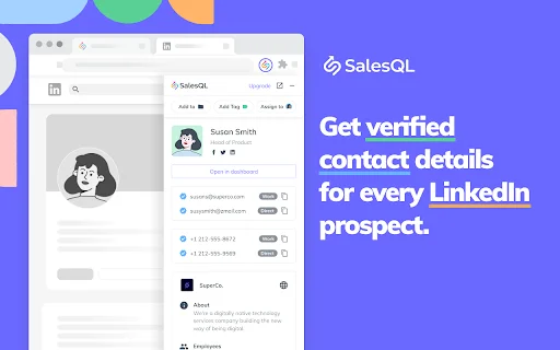 SalesQL ڈاؤن لوڈ کریں – LinkedIn سے ای میل اور فون نمبر تلاش کریں - Screenshot 1