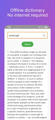 Offline English Dictionary ڈاؤن لوڈ کریں – تیز تلاش اور آٹو مکمل - Screenshot 3