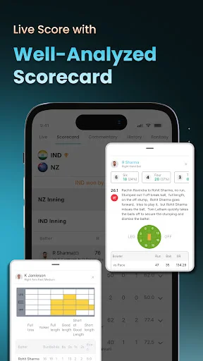 Cricket LineX ڈاؤن لوڈ کریں – تیز ترین لائیو کرکٹ سکور اور اپڈیٹس - Screenshot 3