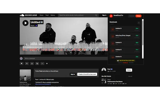 SoundCloud Enhanced Pro ڈاؤن لوڈ کریں – آڈیو مینجمنٹ اور ڈاؤن لوڈ ٹولز - Screenshot 2