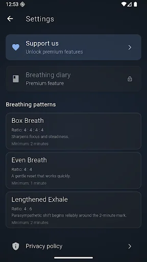 Just Breathe Now ڈاؤن لوڈ کریں – ذہنی سکون اور سانس کی مشقیں - Screenshot 5