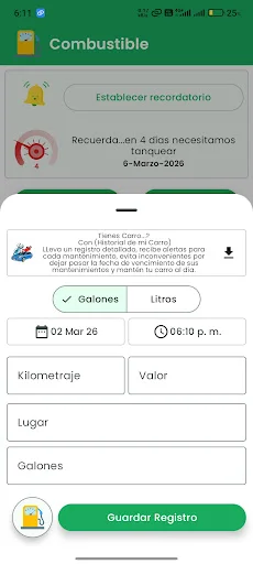 Historial Moto Mantenimiento ڈاؤن لوڈ کریں – موٹر سائیکل کی دیکھ بھال - Screenshot 3