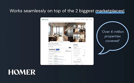 Homer Chrome Extension ڈاؤن لوڈ کریں – آسٹریلیا میں پراپرٹی کی خفیہ معلومات حاصل کریں - Screenshot 1