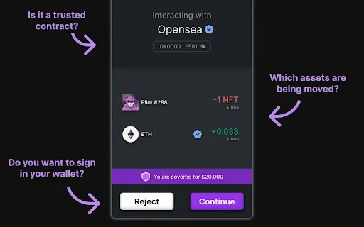 Pocket Universe ڈاؤن لوڈ کریں – کرپٹو سیکیورٹی اور سکیم سے حفاظت - Screenshot 2