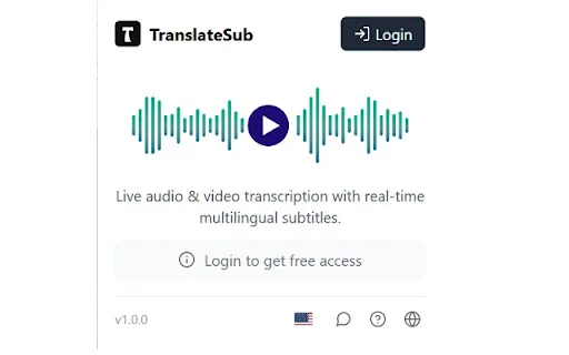TranslateSub ڈاؤن لوڈ کریں – ریئل ٹائم ویڈیو سب ٹائٹلز اور ٹرانسلیشن - Screenshot 1