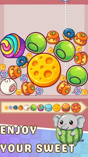 Fruit Drop Satisfy-Juicy Merge ڈاؤن لوڈ کریں – پھلوں کا بہترین پزل گیم - Screenshot 6