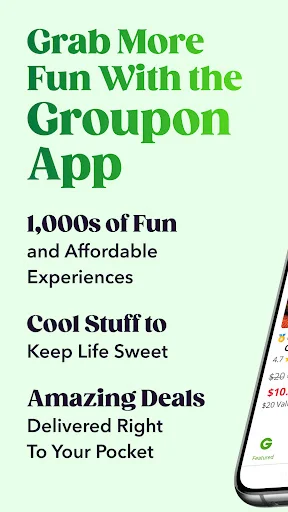 Groupon ایپ ڈاؤن لوڈ کریں – روزانہ کی بچت اور بہترین ڈیلز - Screenshot 1