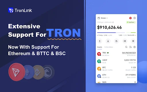 TronLink Chrome Extension ڈاؤن لوڈ کریں – محفوظ ترین TRON والیٹ - Screenshot 1