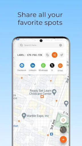 LANDCODE ڈاؤن لوڈ کریں: نقشہ اور مقام شیئرنگ ایپ – جدید نیویگیشن - Screenshot 6