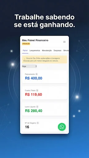 Roda Lucro ڈاؤن لوڈ کریں – رائیڈ ہیلنگ ڈرائیوروں کے لیے بہترین مالیاتی انتظام - Screenshot 7
