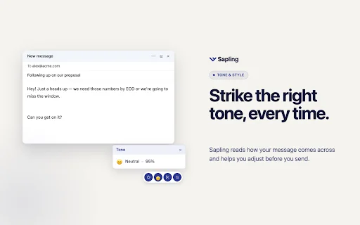 Sapling Grammar Checker ڈاؤن لوڈ کریں – بہترین AI رائٹنگ اسسٹنٹ - Screenshot 4