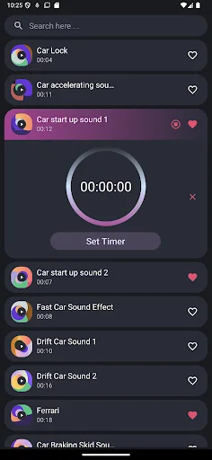 Car Sounds ایپ ڈاؤن لوڈ کریں – کار کی بہترین آوازیں اور رنگ ٹونز - Screenshot 2