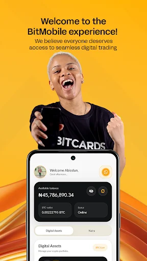 BitMobile ڈاؤن لوڈ کریں – نائیجیریا کا بہترین بٹ کوائن اور گفٹ کارڈ پلیٹ فارم - Screenshot 1