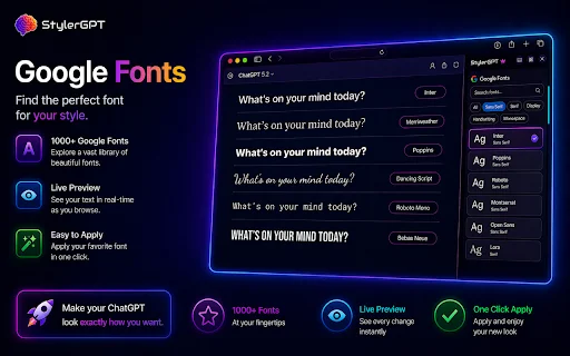 StylerGPT ڈاؤن لوڈ کریں: ChatGPT تھیمز اور پروڈکٹیوٹی ٹولز - Screenshot 4