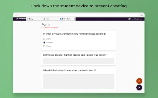 Trelson Browser Lockdown ڈاؤن لوڈ کریں – آن لائن امتحانات کے لیے بہترین سیکیورٹی - Screenshot 2