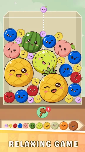 Fruit Drop Satisfy-Juicy Merge ڈاؤن لوڈ کریں – پھلوں کا بہترین پزل گیم - Screenshot 1