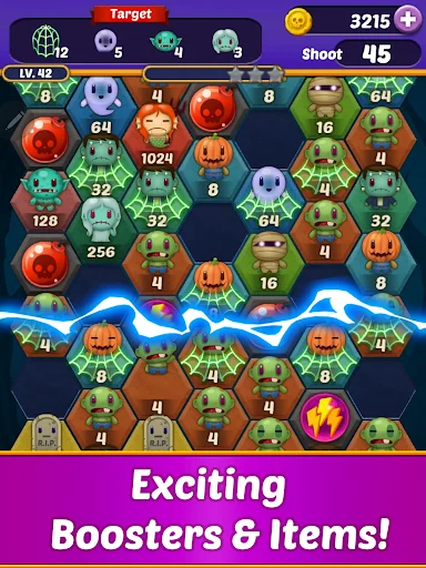 Shoot The Monster ڈاؤن لوڈ کریں – 2048 پزل گیم مفت کھیلیں - Screenshot 6