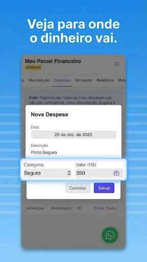 Roda Lucro ڈاؤن لوڈ کریں – رائیڈ ہیلنگ ڈرائیوروں کے لیے بہترین مالیاتی انتظام - Screenshot 4