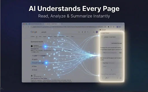 Genspark Chrome Extension ڈاؤن لوڈ کریں – AI براؤزنگ اسسٹنٹ - Screenshot 2