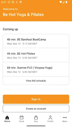 Be Hot Yoga ایپ ڈاؤن لوڈ کریں – فٹنس کلاسز کے لیے بہترین شیڈولنگ - Screenshot 2