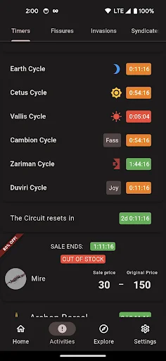 Cephalon Navis – Warframe Hub ایپ ڈاؤن لوڈ کریں – Warframe ٹریکر - Screenshot 3