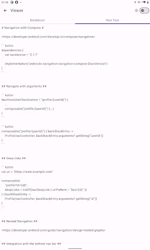 Markdown Viewer ڈاؤن لوڈ کریں – سادہ اور تیز مارک ڈاؤن ویور - Screenshot 8