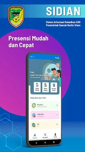 Sidian Barut ایپ ڈاؤن لوڈ کریں – ڈیجیٹل حاضری کا بہترین نظام - Screenshot 1