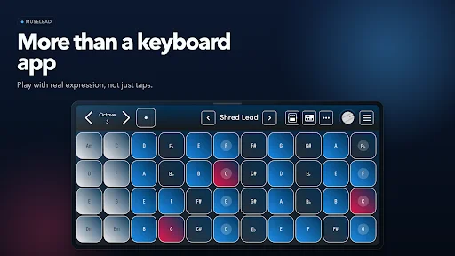 MuseLead Synthesizer ڈاؤن لوڈ کریں – اینڈرائیڈ کے لیے بہترین MPE MIDI کنٹرولر - Screenshot 2