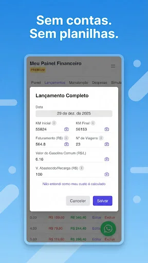 Roda Lucro ڈاؤن لوڈ کریں – رائیڈ ہیلنگ ڈرائیوروں کے لیے بہترین مالیاتی انتظام - Screenshot 5
