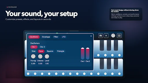 MuseLead Synthesizer ڈاؤن لوڈ کریں – اینڈرائیڈ کے لیے بہترین MPE MIDI کنٹرولر - Screenshot 16